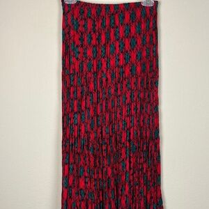 Tour De France One Size Layered Pleated Maxi Skirt Christmas Red/Green;